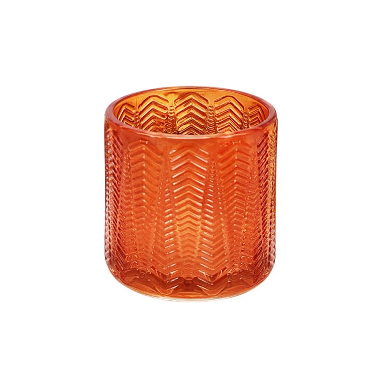 Candle glass jar with various patterns