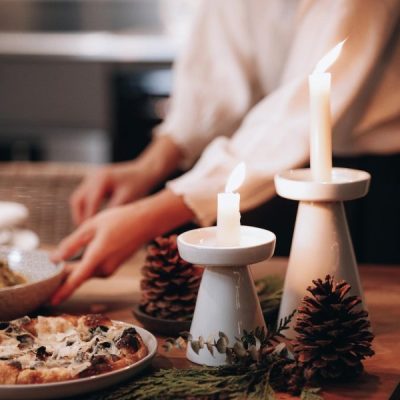 Heat resistant white ceramic candlestick (5)