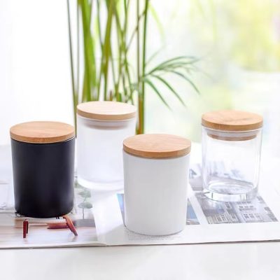 High quality small glass candle jar (2)