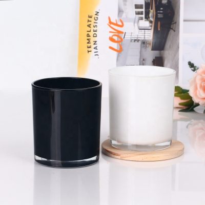 High quality white glass candle jar (5)