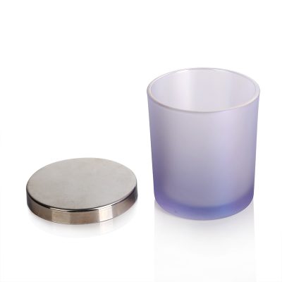 Hot purple glass candle jar (1)