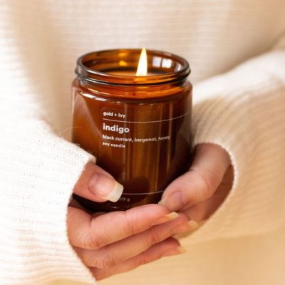 Luxury large glass candle jar (2)