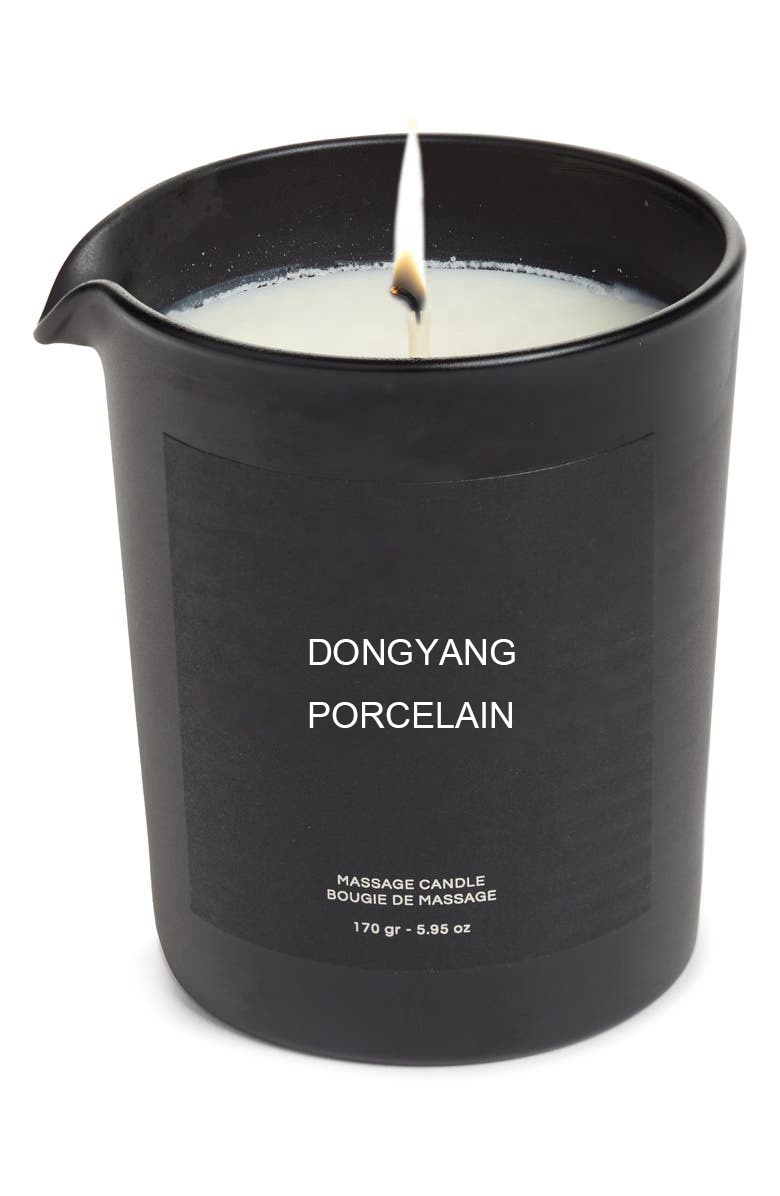 Natural scented candle ceramic jar