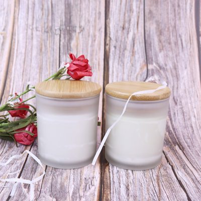 Thickened frosted glass candle jar (5)