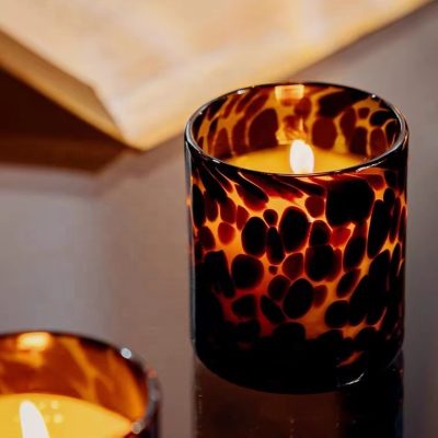 Wholesale amber glass candle jar (4)