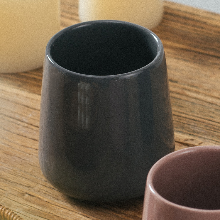 Wholesale grey ceramic candle jar