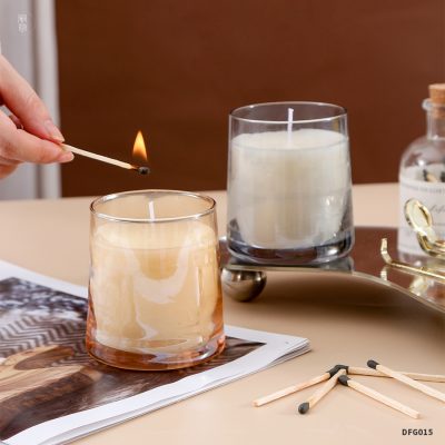 Wholesale transparent glass candle containers (2)