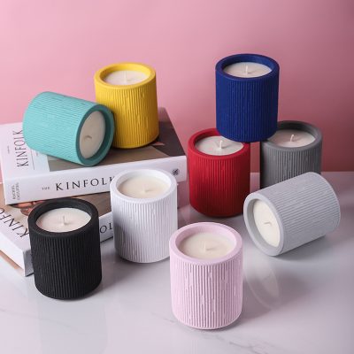 Frosted Hand Fragrance Ceramic Candle Jar (1)